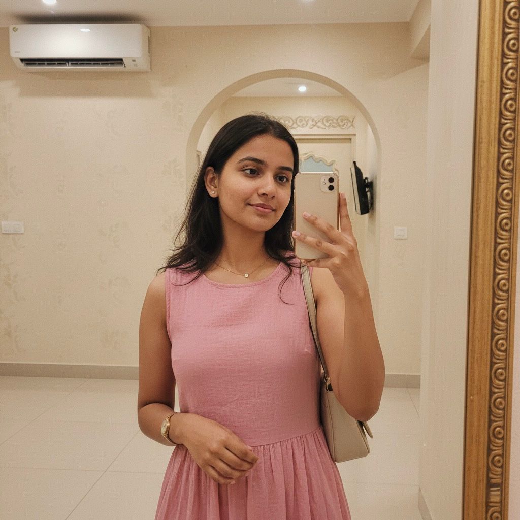 Call Girl in Zirakpur - Elegant companion taking a mirror selfie for escort service.